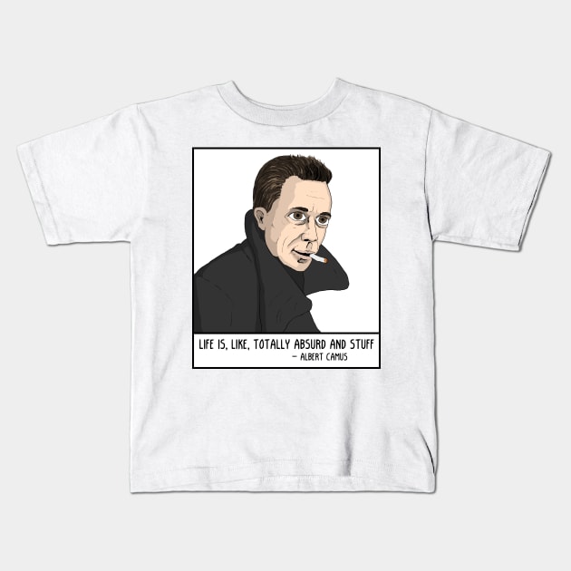 Camus Kids T-Shirt by ExistentialComics